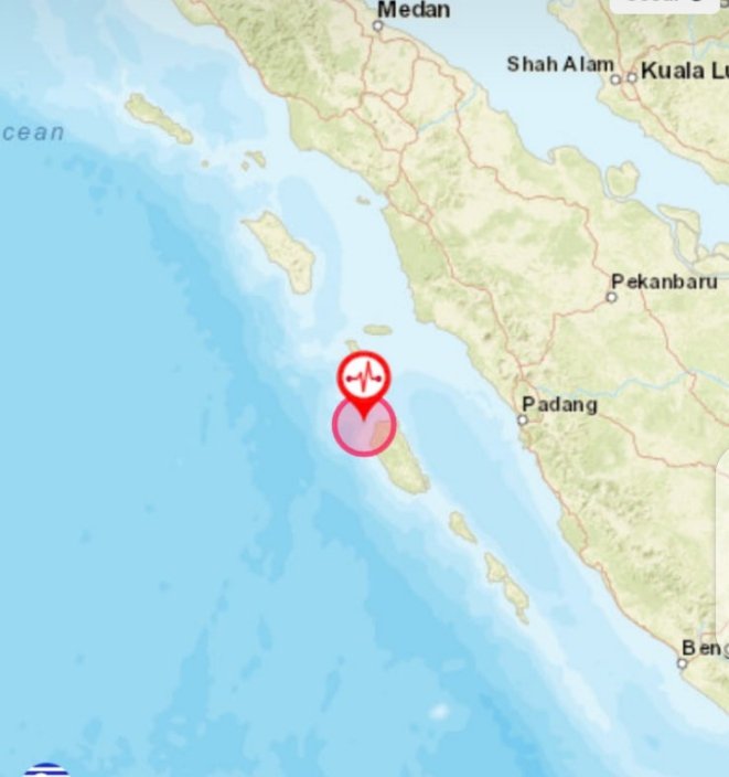 Kepulauan Mentawai Diguncang Tiga Kali Gempa, Terbesar 6,1 SR